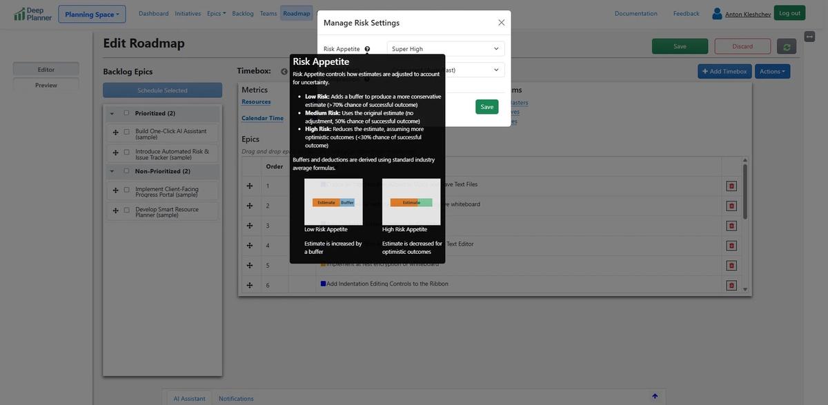 Planner Overview Screenshot